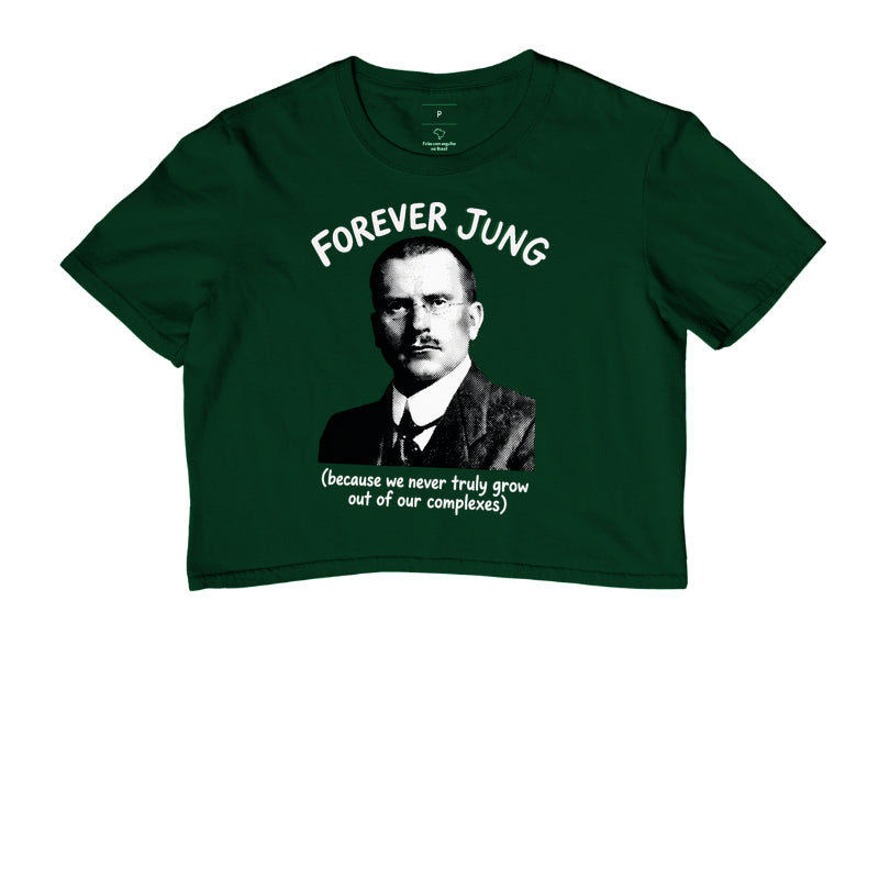 Camiseta Cropped Psicanalítica Carl Jung - Forever Jung (Complexes) | Retrô Noir