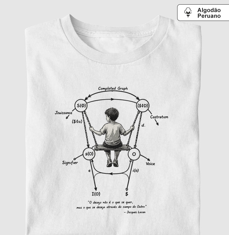 Camiseta Algodão Peruano Psicanálise Lacaniana | O Grafo do Desejo