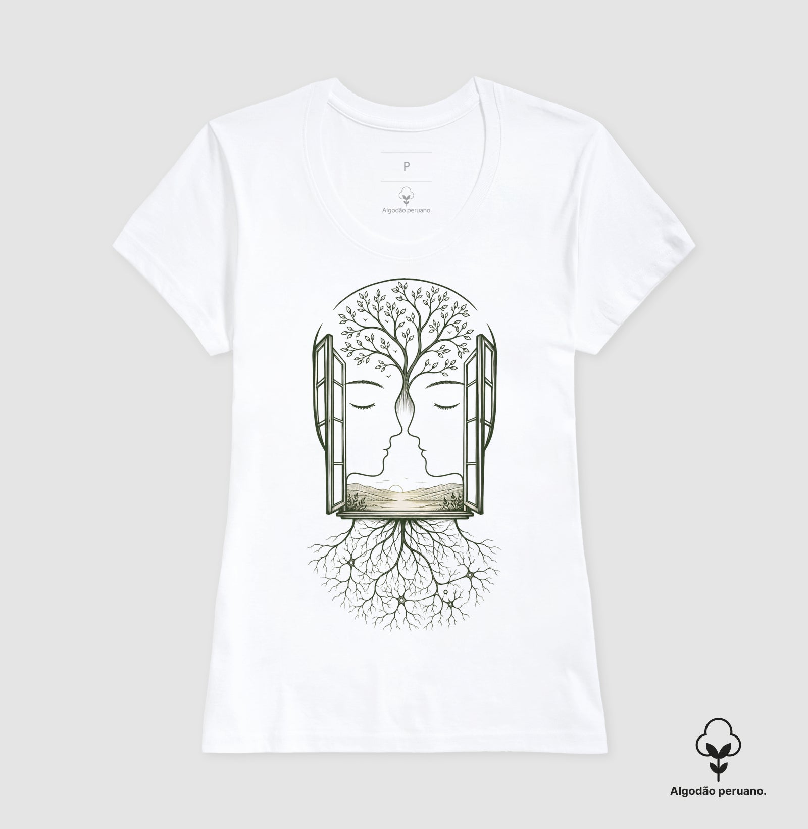 Camiseta Algodão Peruano "Gestalt: Figura, Fundo e Totalidade" | A Poesia da Percepção