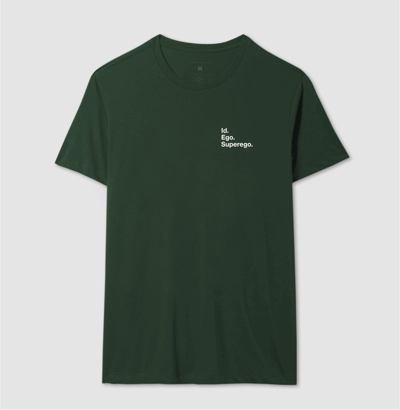 Camiseta Psicanálise Freud - Id. Ego. Superego. (Segunda Tópica) | Minimalista