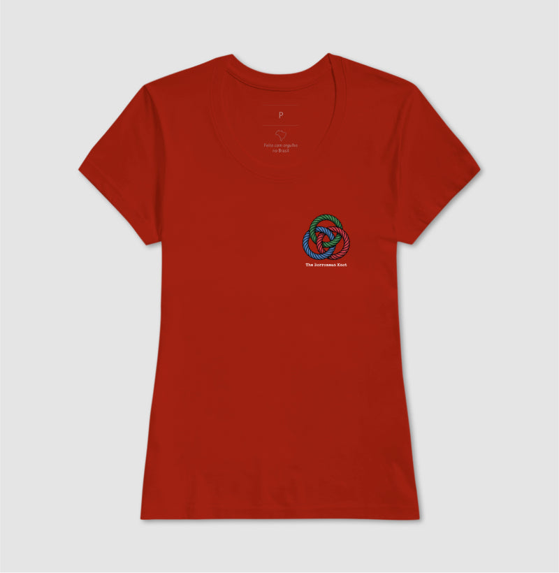 Camiseta Psicanálise Lacan - O Nó Borromeano (Topologia) | Minimalista