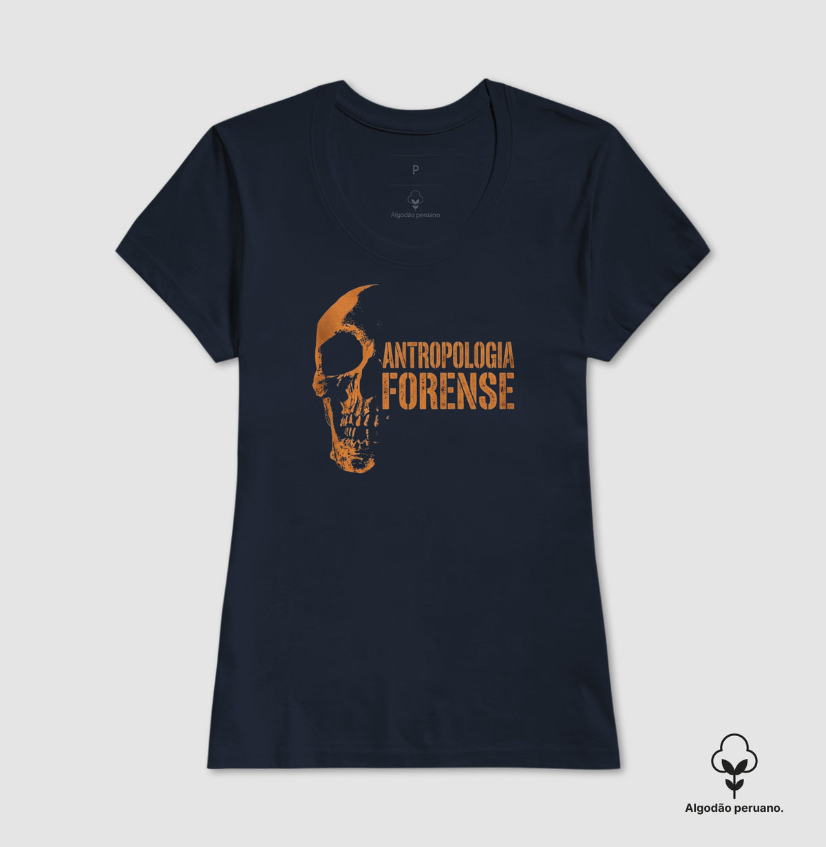 Camiseta Algodão Peruano Antropologia Forense | Os Ossos Revelam a História (Amber Style)