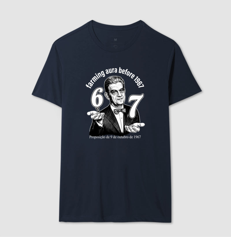 Camiseta Psicanálise Lacan "67: Farming Aura" | Proposição de 9 de Outubro de 1967 & Meme Culture