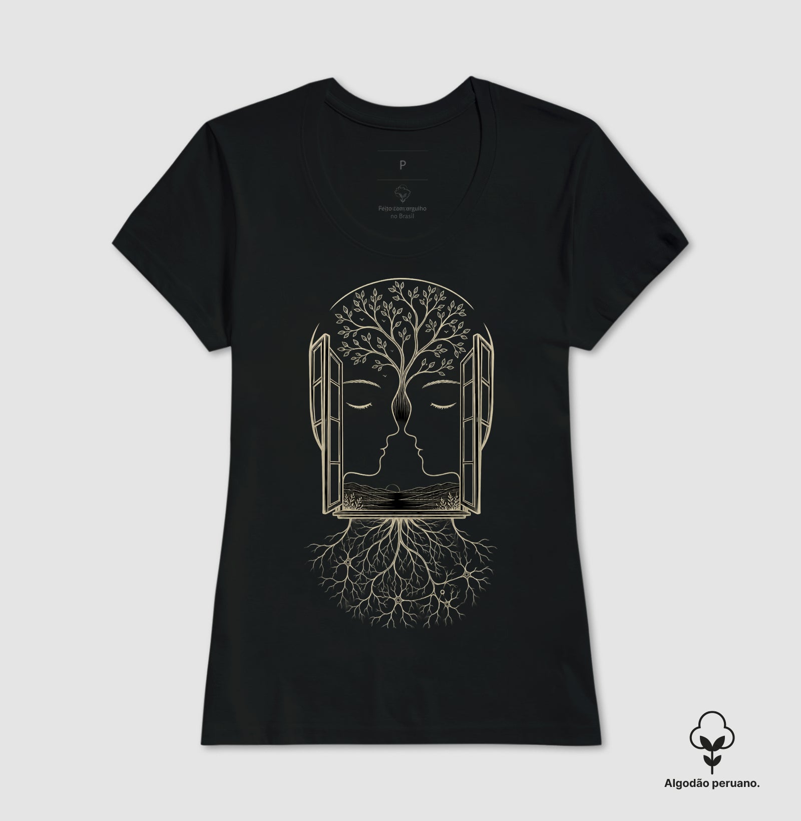Camiseta Algodão Peruano "Gestalt: Figura, Fundo e Totalidade" | A Poesia da Percepção