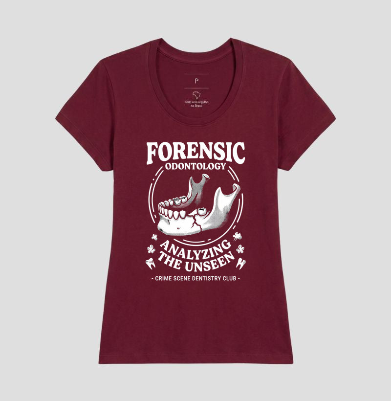 Camiseta Odontologia Forense "Analyzing The Unseen" | Crime Scene Dentistry Club