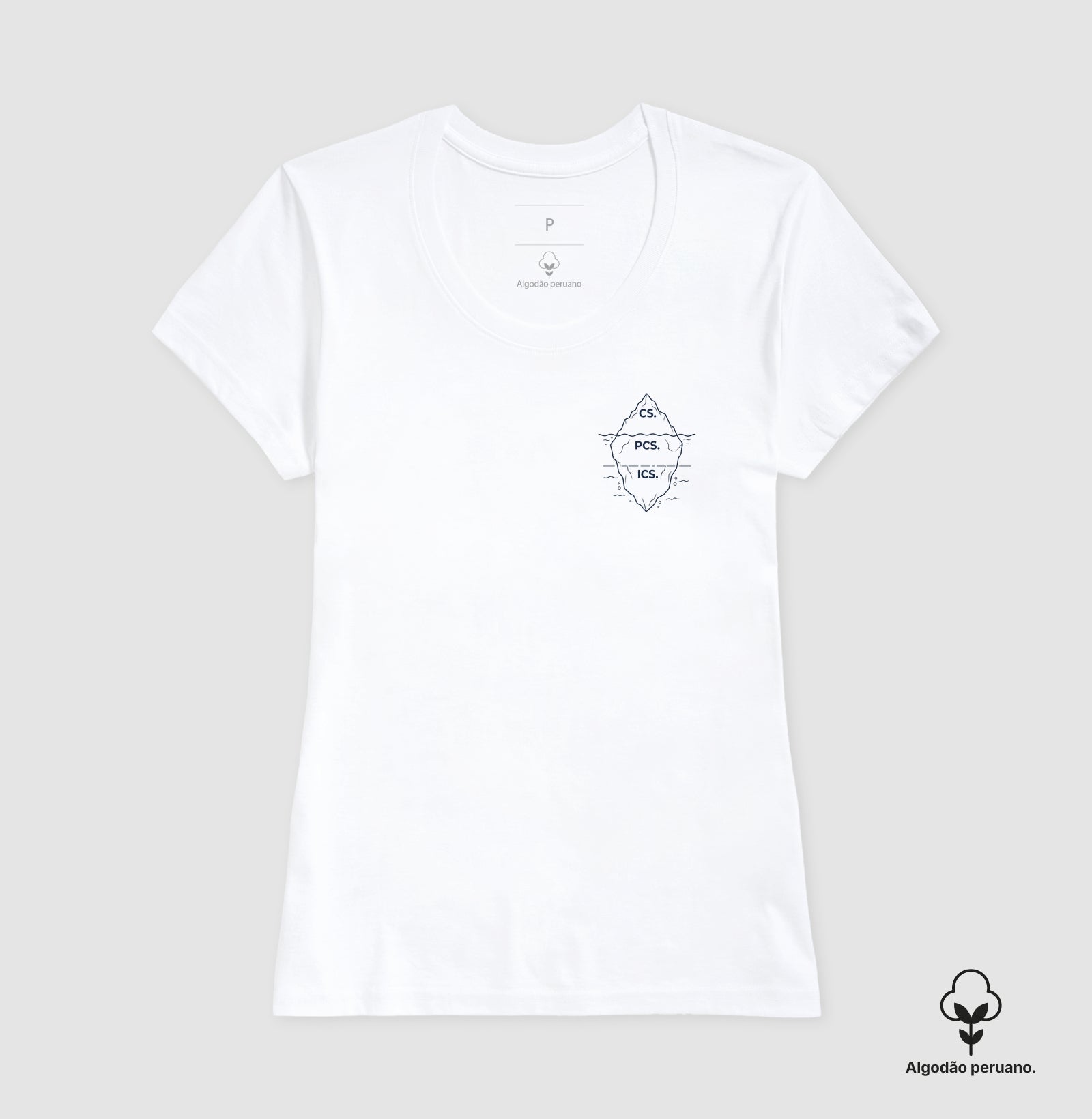 Camiseta Algodão Peruano Psicanálise Freud - Primeira Tópica (Iceberg) | Minimalista