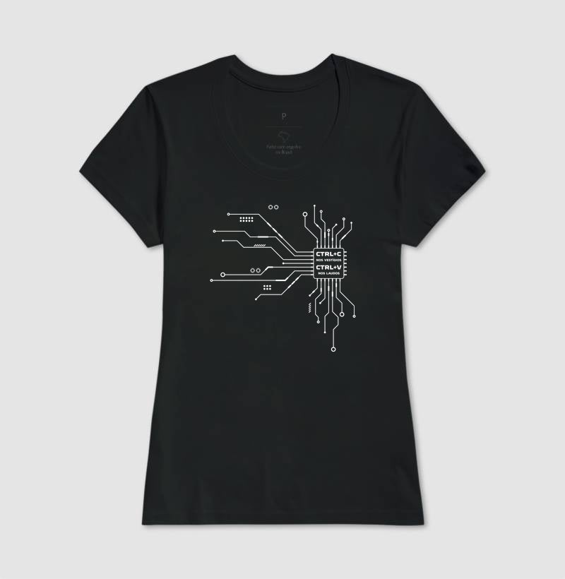 Camiseta Perícia Digital "CTRL+C nos Vestígios" | O Microchip do Laudo