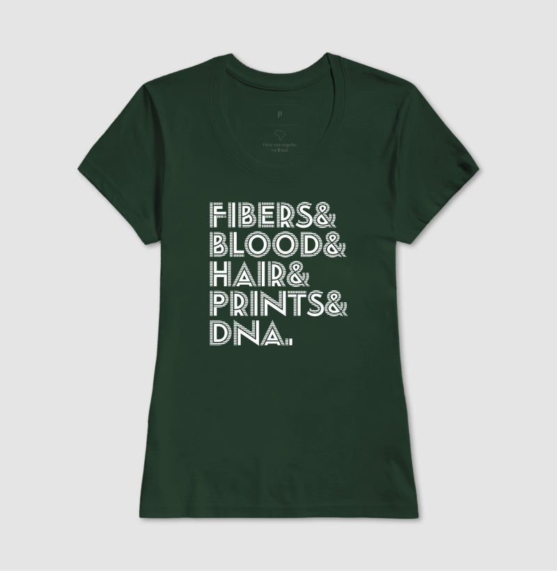 Camiseta "A Lista Forense" | Fibers & Blood & DNA