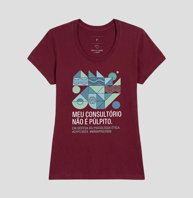 Camiseta "Meu Consultório Não É Púlpito" | Em Defesa da Psicologia Ética e Laica