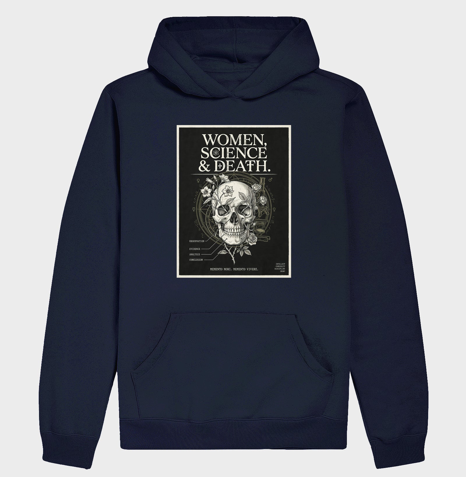 Hoodie Moletom Gótica Científica "Women, Science & Death" | Memento Mori