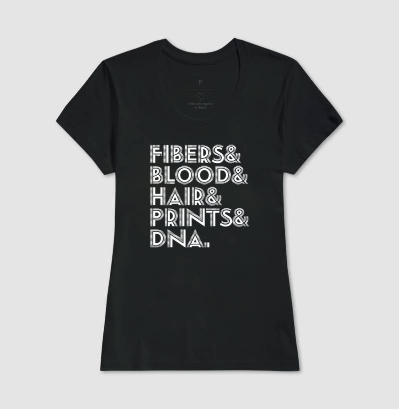 Camiseta "A Lista Forense" | Fibers & Blood & DNA