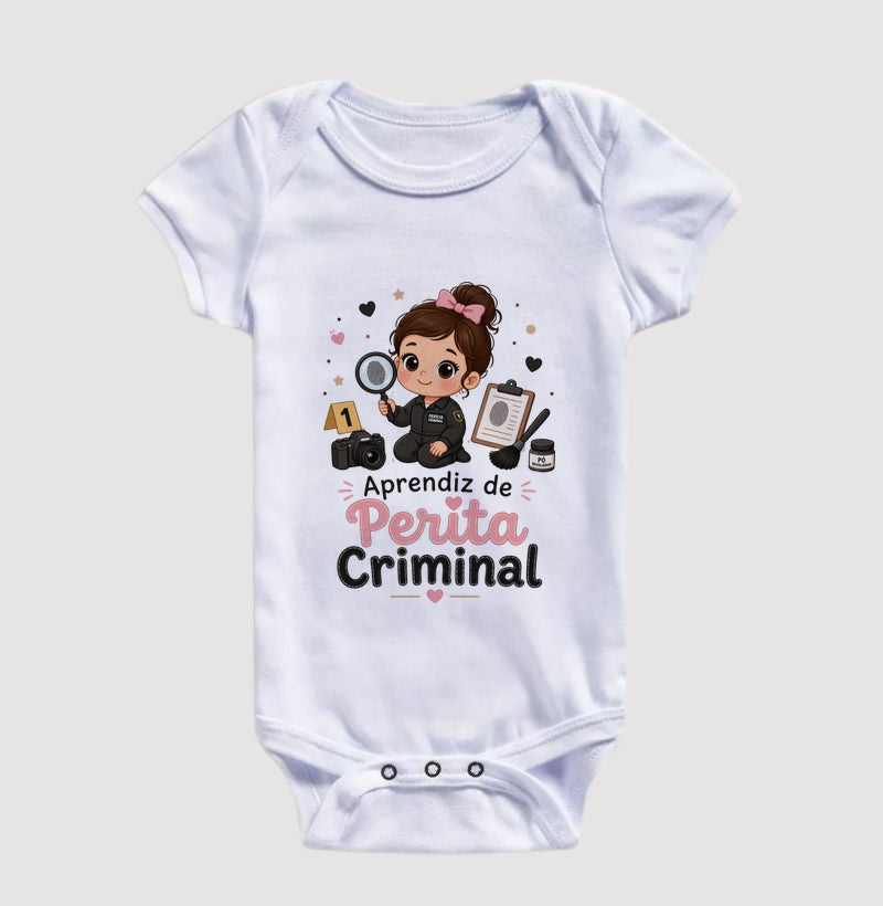 Body Infantil "Aprendiz de Perita Criminal" | A Pequena Investigadora