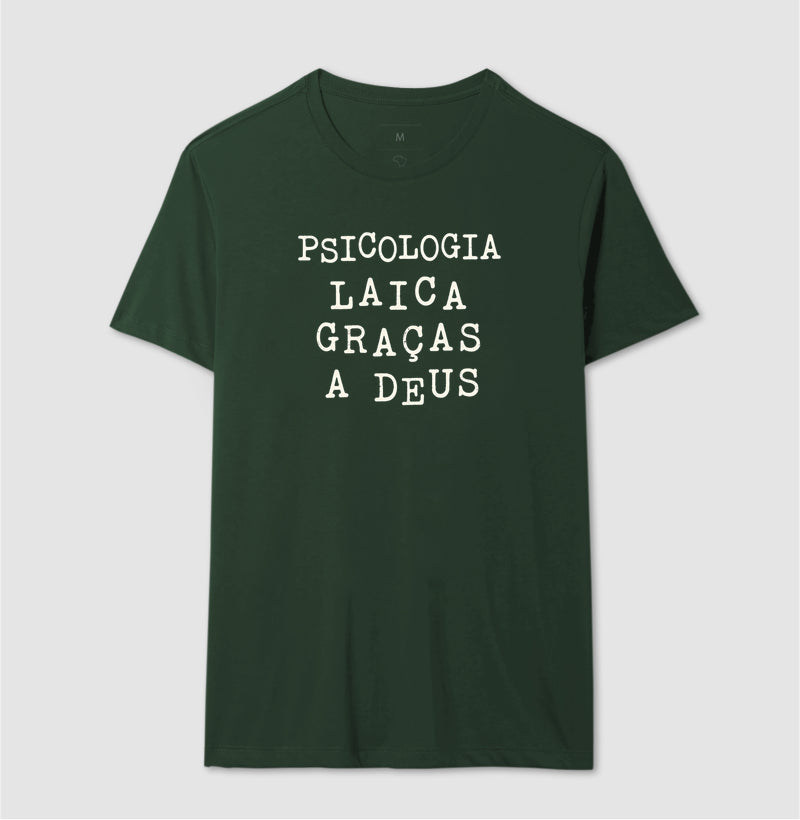 Camiseta "Psicologia Laica Graças a Deus" | Humor, Ironia e Ética Profissional