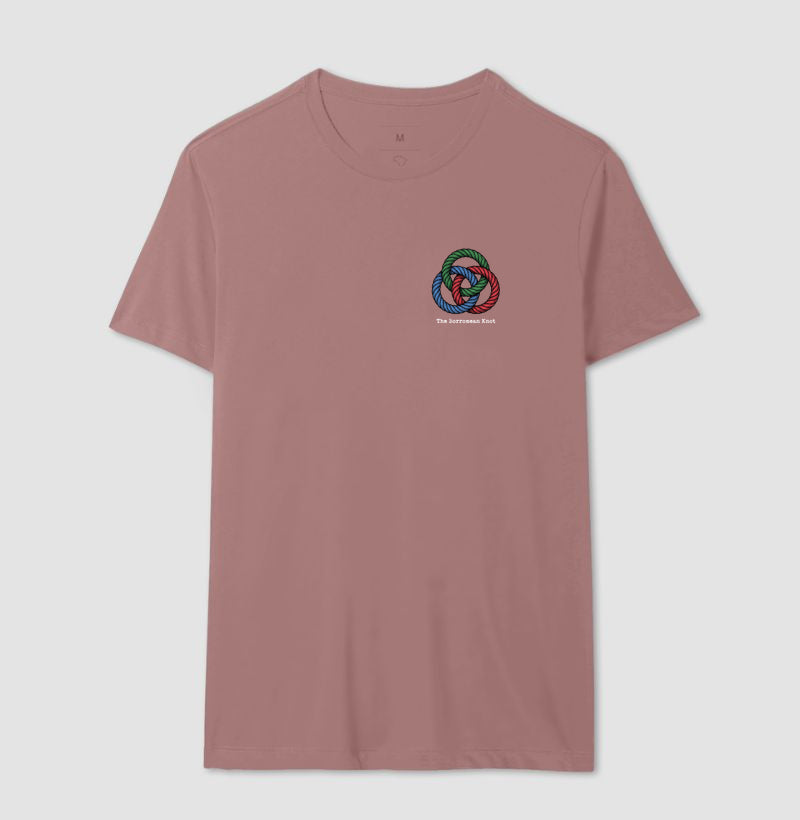 Camiseta Psicanálise Lacan - O Nó Borromeano (Topologia) | Minimalista