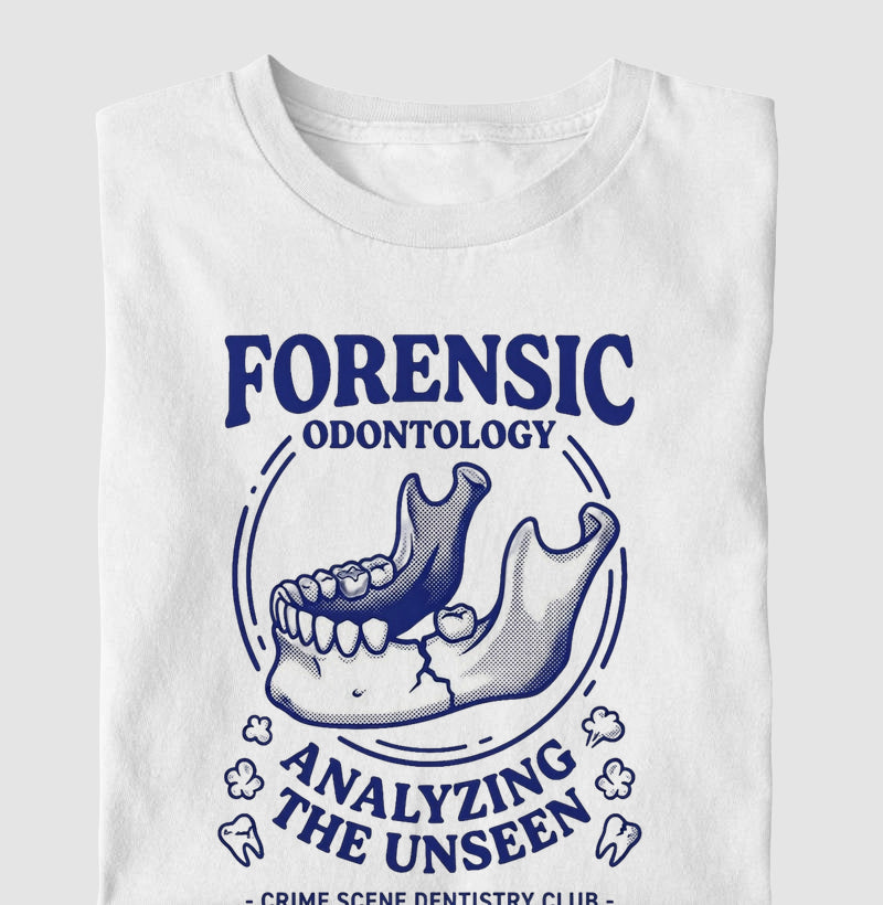 Camiseta Odontologia Forense "Analyzing The Unseen" | Crime Scene Dentistry Club