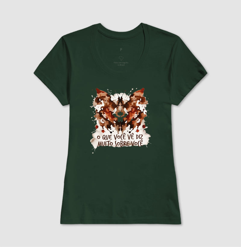 Camiseta Psicologia - Teste Projetivo Rorschach (O Que Você Vê)