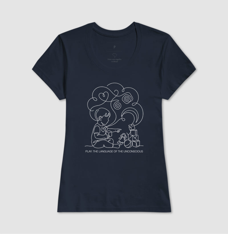 Camiseta Psicanálise Melanie Klein - A Linguagem do Brincar (Play: the language of the unconscious)  | Ilustração Contínua