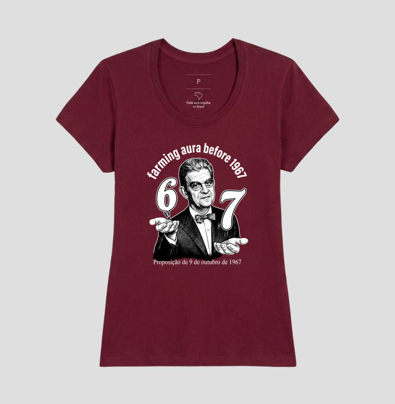 Camiseta Psicanálise Lacan "67: Farming Aura" | Proposição de 9 de Outubro de 1967 & Meme Culture