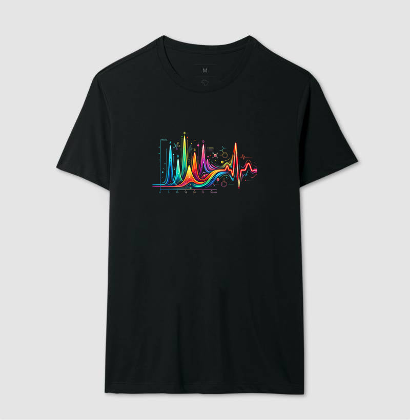 Camiseta Cromatograma do Coração | Química Forense