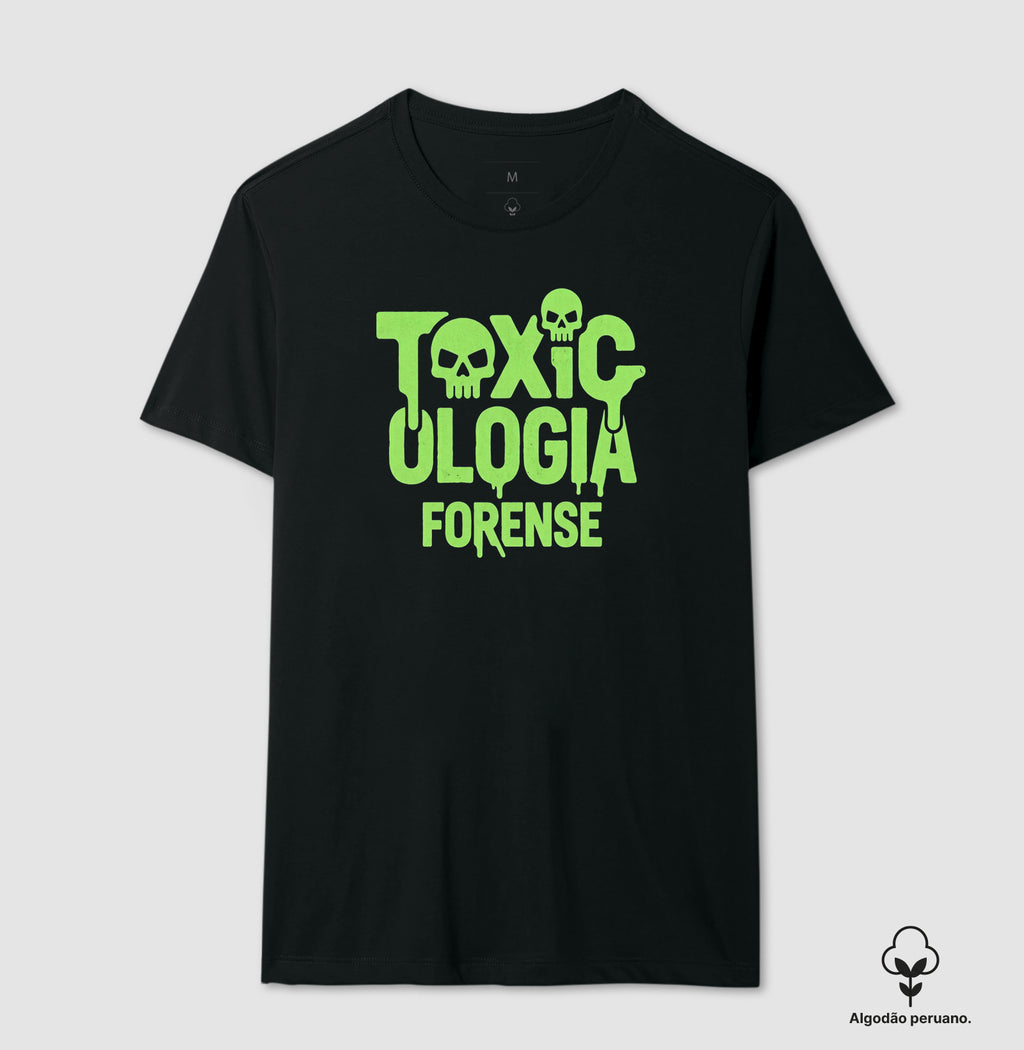 Camiseta Algodão Peruano Toxicologia Forense | O Veneno Está na Dose (Acid Style)