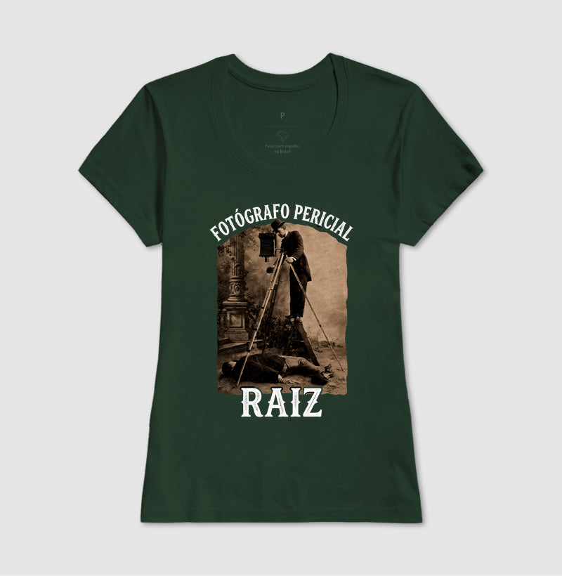 Camiseta "Fotógrafo Pericial Raiz" | Homenagem Vintage