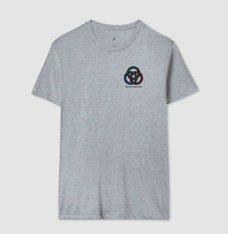 Camiseta Psicanálise Lacan - O Nó Borromeano (Topologia) | Minimalista