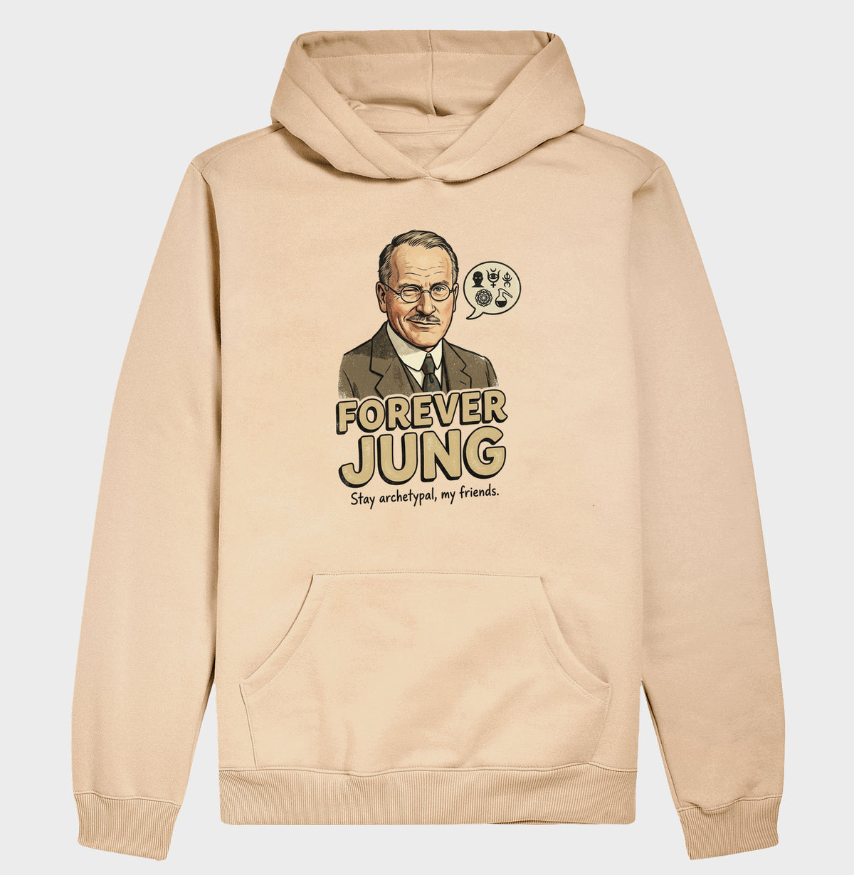 Hoodie Moletom Psicanalítica Carl Jung - Forever Jung (Archetypal) | Pop Art Vintage