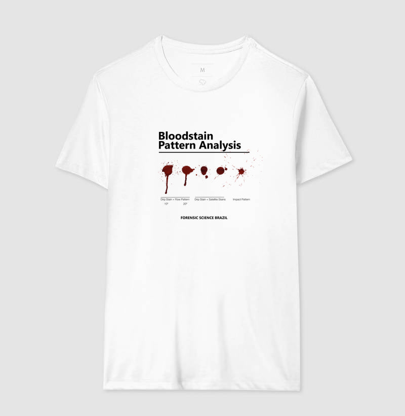 Camiseta Ciência Forense - Análise de Padrões de Sangue (BPA) | True Crime