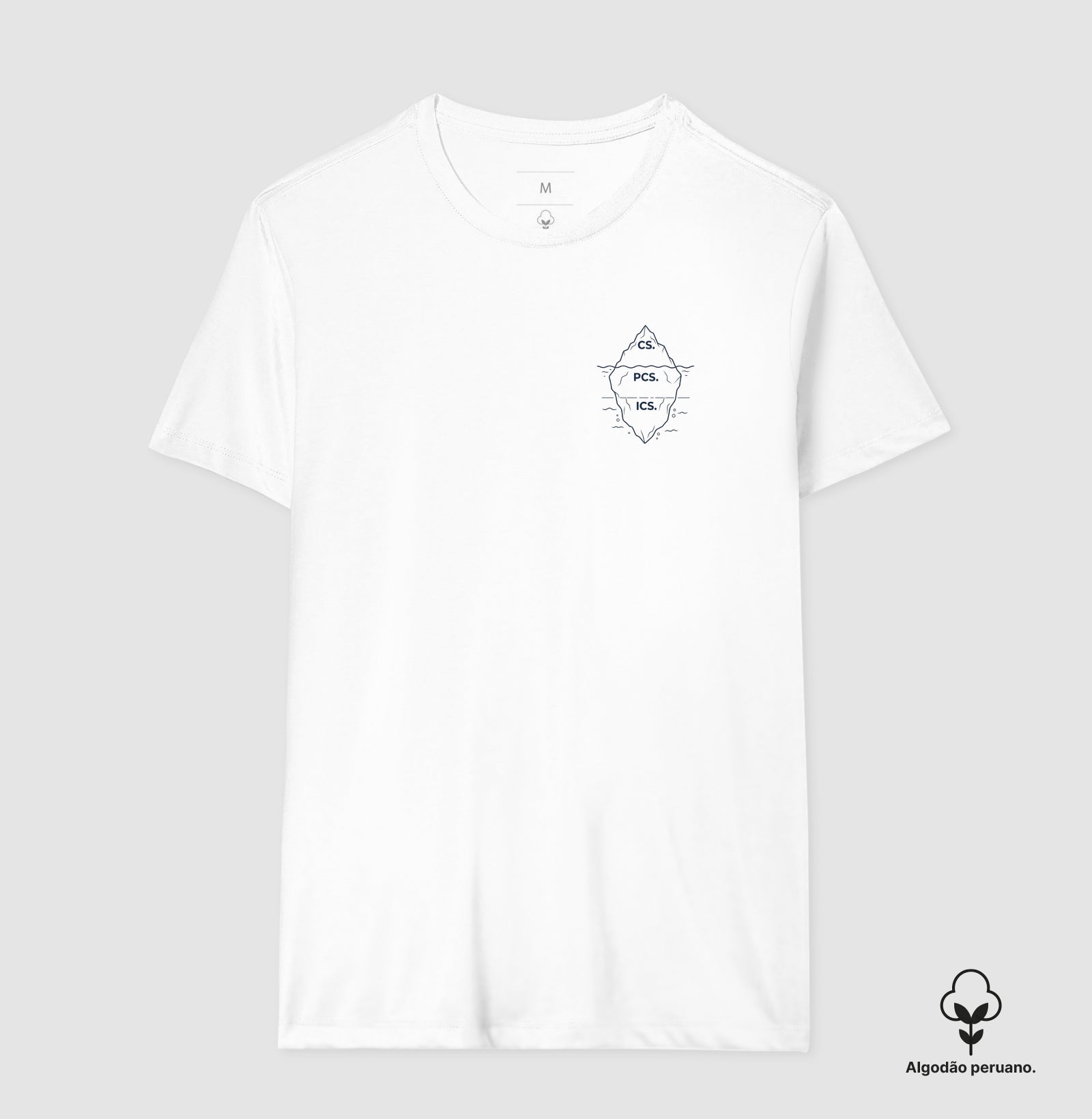 Camiseta Algodão Peruano Psicanálise Freud - Primeira Tópica (Iceberg) | Minimalista