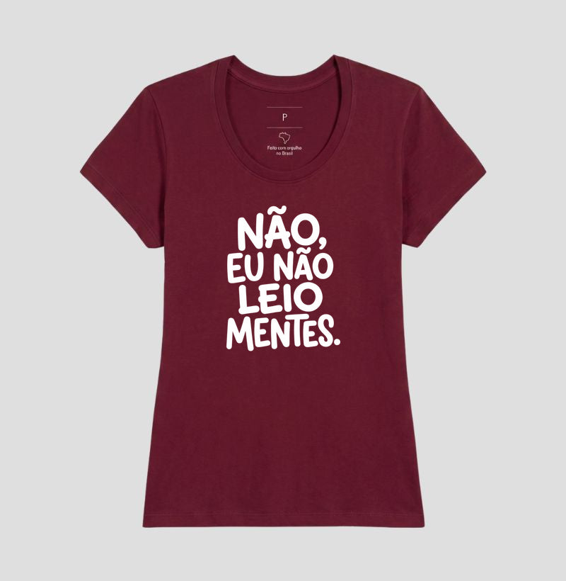 Camiseta "Não Leio Mentes" | Humor & Ironia para Psicólogos e Psicanalistas