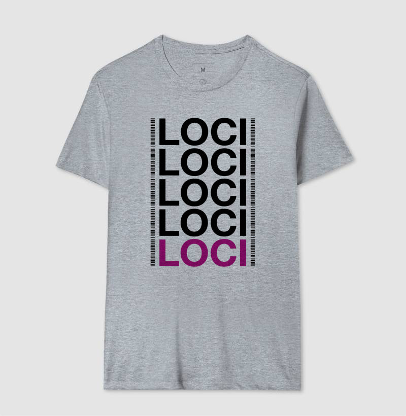 Camiseta Genética Forense "LOCI" | O Painel do DNA & Identificação Humana