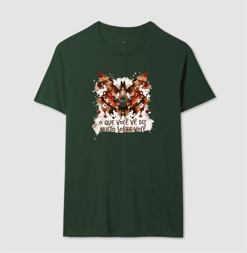 Camiseta Psicologia - Teste Projetivo Rorschach (O Que Você Vê)
