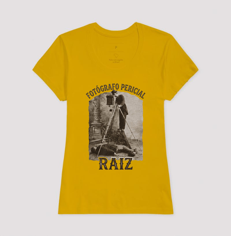 Camiseta "Fotógrafo Pericial Raiz" | Homenagem Vintage