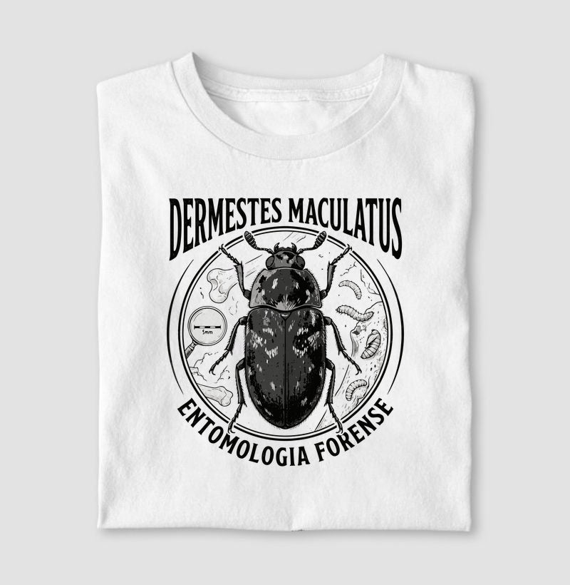 Camiseta Besouro Dermestes Maculatus | Entomologia Forense