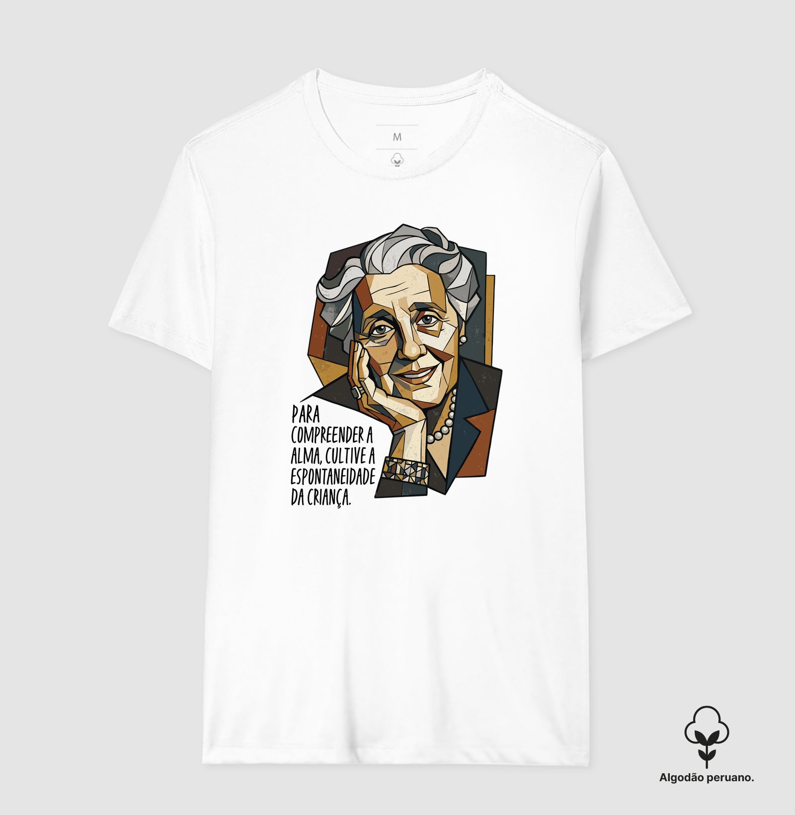 Camiseta Algodão Peruano Melanie Klein & Picasso: A Alma e a Espontaneidade | Uma Fusão de Gênios