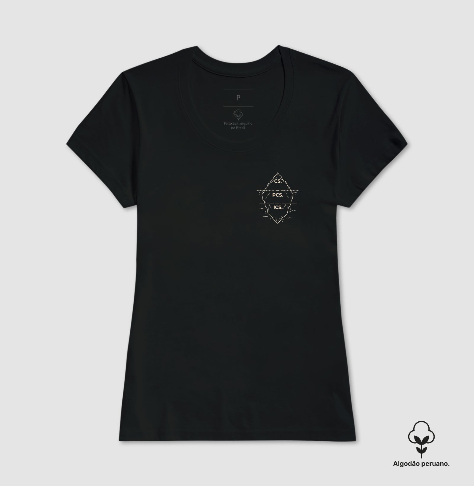 Camiseta Algodão Peruano Psicanálise Freud - Primeira Tópica (Iceberg) | Minimalista
