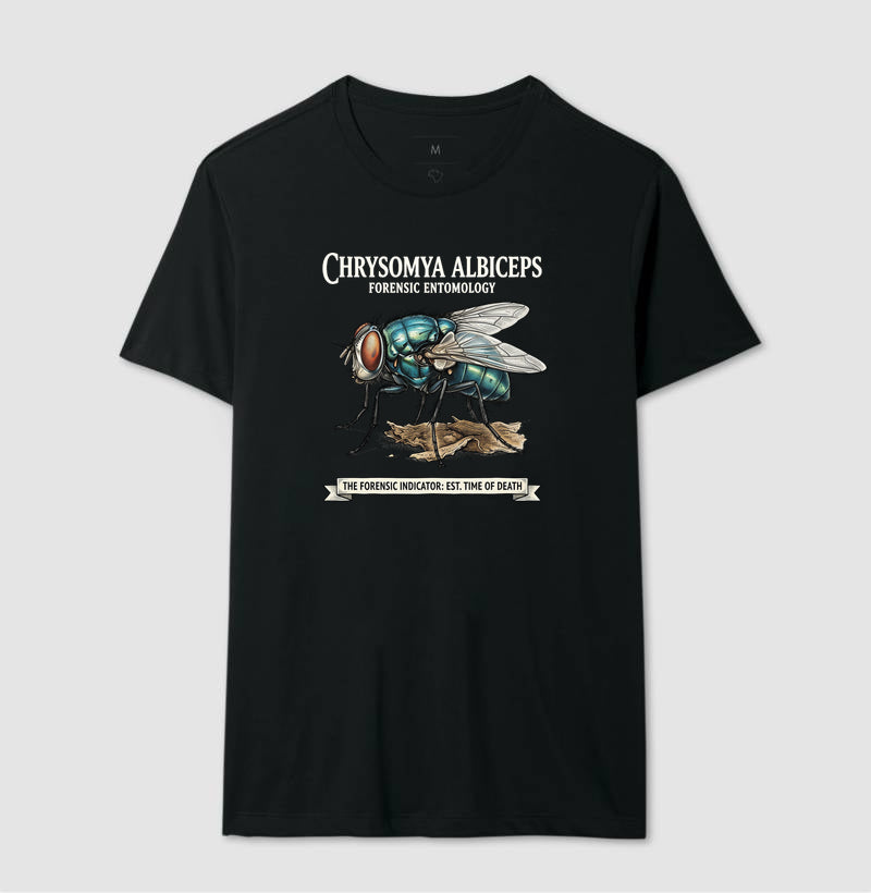 Camiseta Entomologia Forense - Chrysomya Albiceps (Est. Time of Death) | Graphic Tee