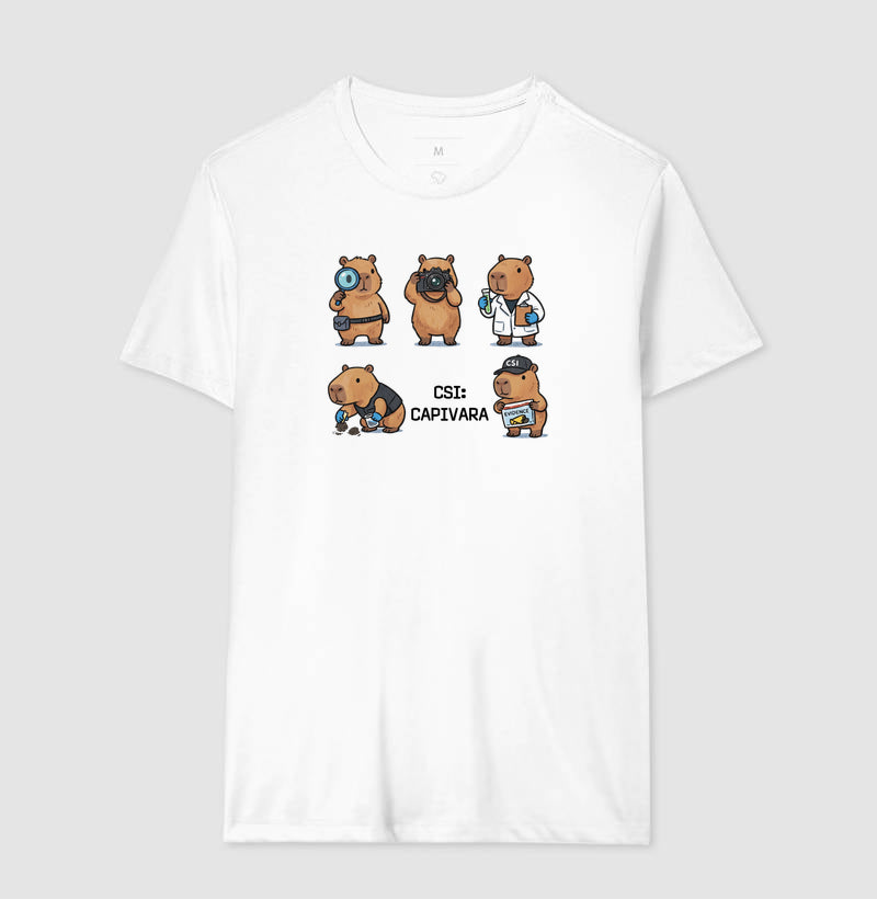 Camiseta "CSI: Capivara" | O Esquadrão Forense Mais Carismático