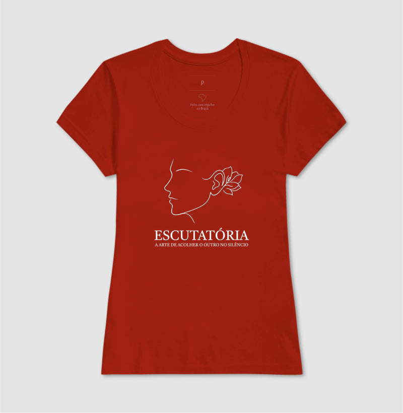 Camiseta Escutatória - A Arte de Acolher | Coleção Poética Minimalista