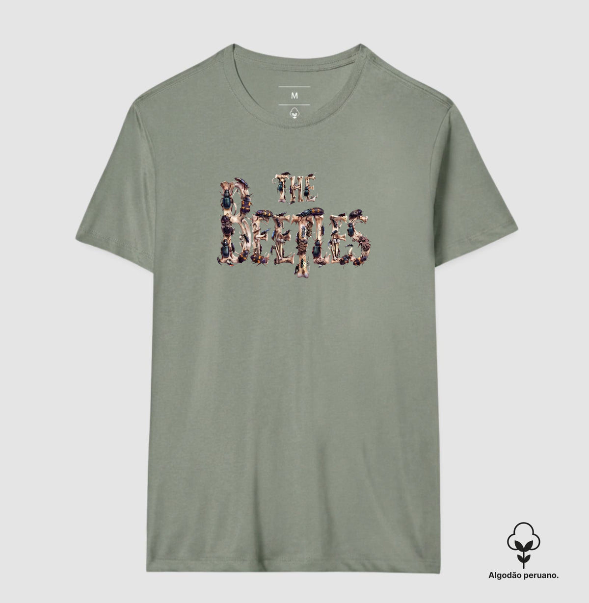 Camiseta Algodão Peruano Entomologia Forense "The Beetles" | Coleópteros & Rock 'n' Roll