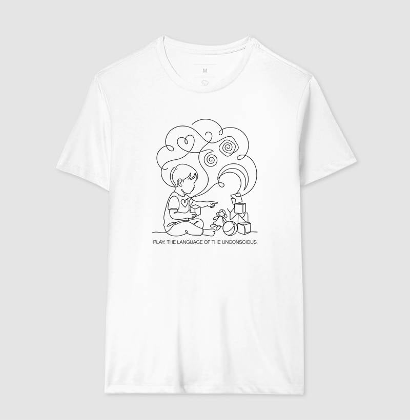 Camiseta Psicanálise Melanie Klein - A Linguagem do Brincar (Play: the language of the unconscious)  | Ilustração Contínua