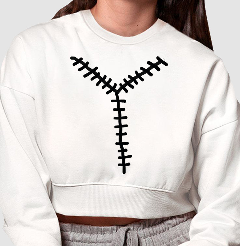 Cropped Moletom Forense - A Incisão em Y (Medicina Legal) | Minimalista Dark
