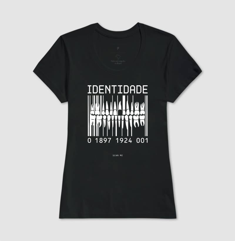Camiseta Odontologia Forense "Identidade" | O Código Único da Dentição
