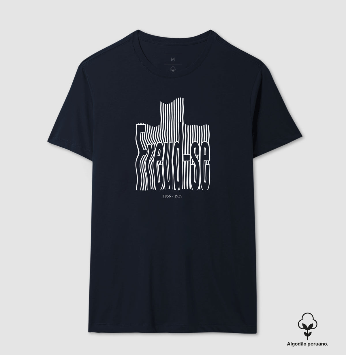 Camiseta Algodão Peruano Psicanálise "Freud-se" | Sigmund Freud & Op-Art Streetwear
