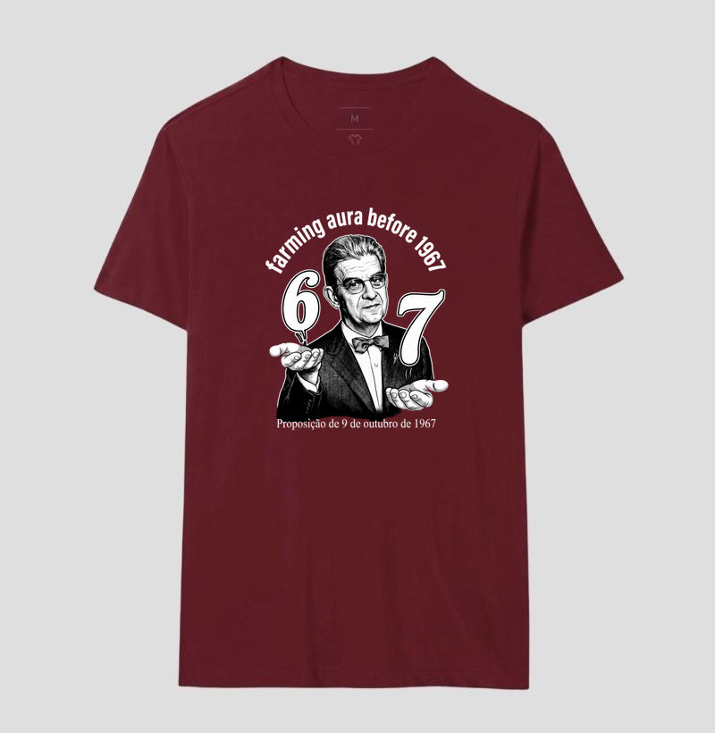 Camiseta Psicanálise Lacan "67: Farming Aura" | Proposição de 9 de Outubro de 1967 & Meme Culture