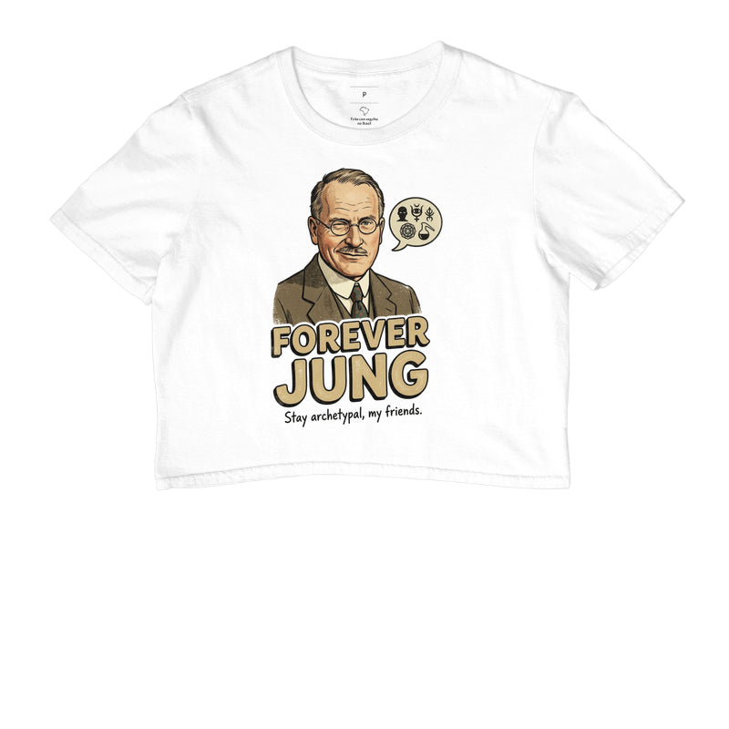 Camiseta Cropped Psicanalítica Carl Jung - Forever Jung (Archetypal) | Pop Art Vintage