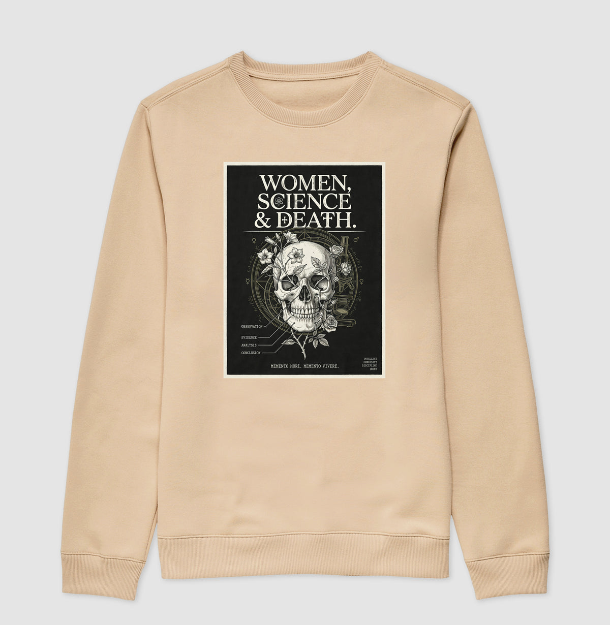 Suéter Moletom Gótica Científica "Women, Science & Death" | Memento Mori