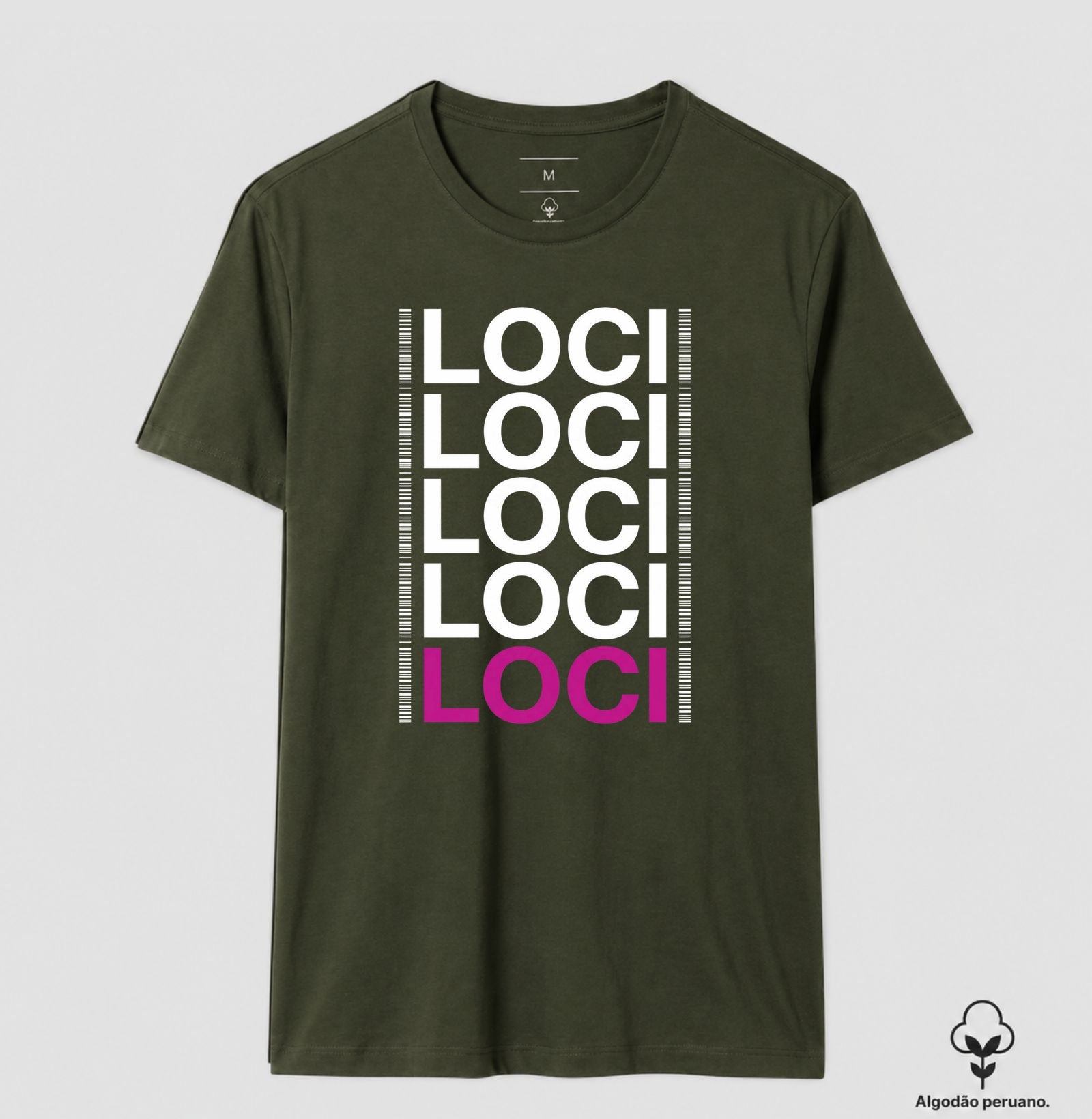 Camiseta Algodão Peruano Genética Forense "LOCI" | O Painel do DNA & Identificação Humana