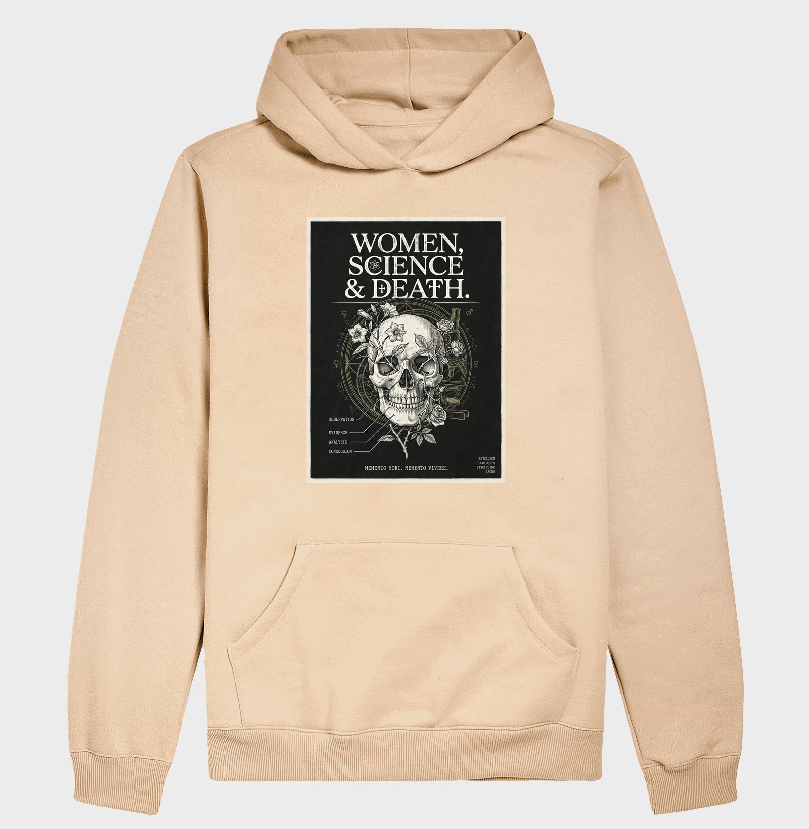 Hoodie Moletom Gótica Científica "Women, Science & Death" | Memento Mori