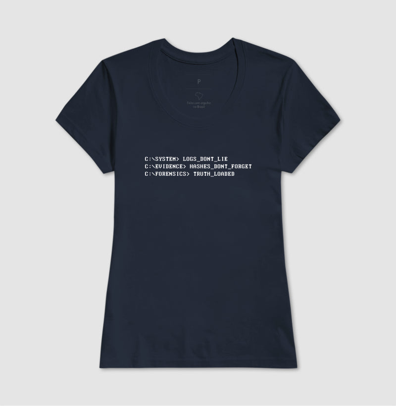 Camiseta "Logs Don't Lie" | O Código Forense
